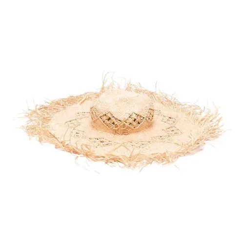 RUSLAN BAGINSKIY Плетеная шляпа Светлый умбра Унисекс