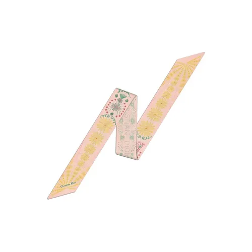 DIOR Шелковые шарфы Розовый Унисекс