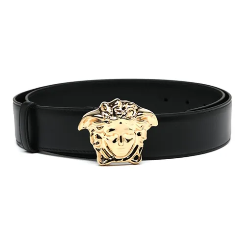 FANSIZHE VERSACE Ремни из коровьей кожи Женские Черные Ширина 4CM