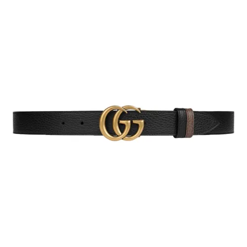 GUCCI Double G с застежкой двусторонний плавная застежка кожаные ремни унисекс