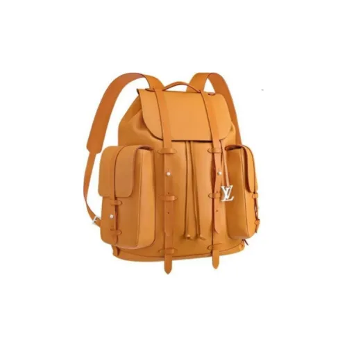LOUIS VUITTON Tribute To Virgil Коровья кожа Рюкзак Большой Мужской Рыжевато-коричневый