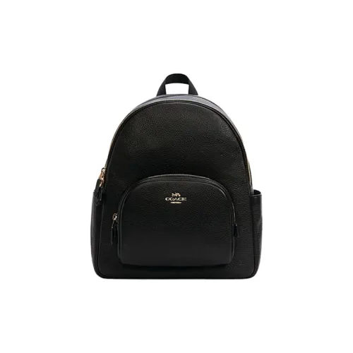 COACH Court кожа рюкзак большой женский черный