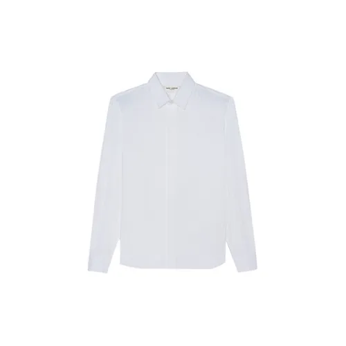 SAINT LAURENT SS21 Рубашка Мужская Белая