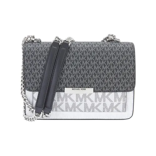 MICHAEL KORS Нефритовый ПВХ Сумка через плечо Сумка на плечо Средняя Женская Черная Серебристая Серый