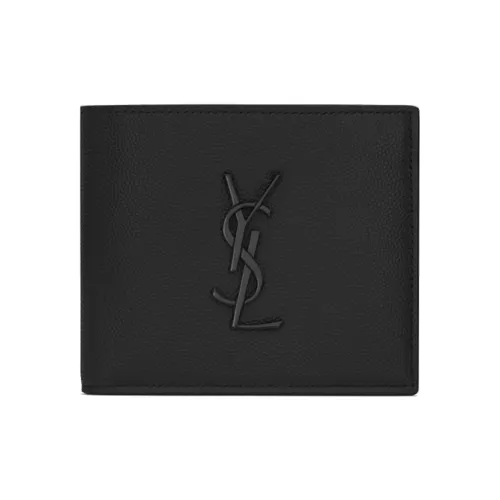 SAINT LAURENT Кошелек из коровьей кожи Мужской Черный