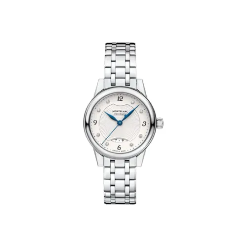MONTBLANC Механический механизм Женские часы 28 мм Белый циферблат Корпус из нержавеющей стали Ремешок из нержавеющей стали