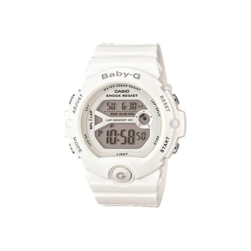 CASIO Малыш G Коллекция Кварцевый механизм Смольный ремешок Часы Женские Белый циферблат