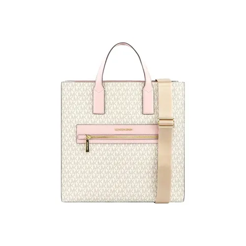 MICHAEL KORS Kenly PVC Тоут Сумка Сумка для покупок Сумка на плечо Сумка Женская Ванильный белый и Розовый