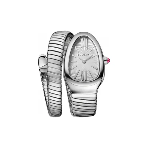 BVLGARI Наручные часы Кварцевый механизм Ремешок из нержавеющей стали Серебристый циферблат Женские часы