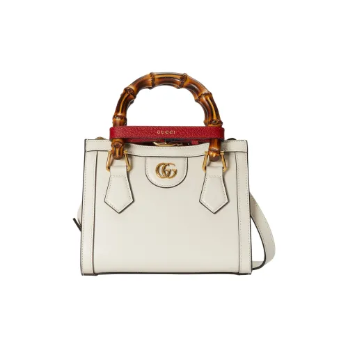 GUCCI Diana Кожа Тоут Сумка Сумка для покупок Сумка Мини Женская Экрю
