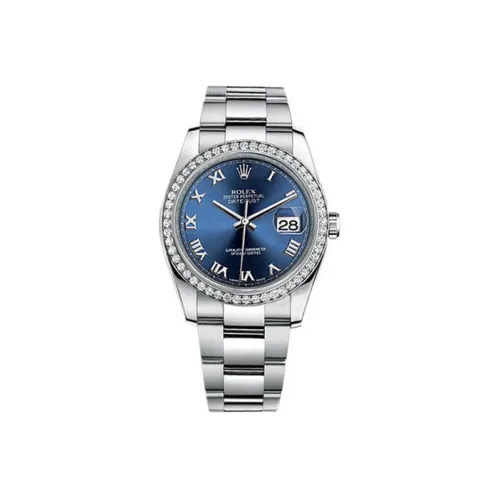 ROLEX Oyster Perpetual Datejust Автоматический Механический Механизм Унисекс Часы 36 мм Синий Циферблат