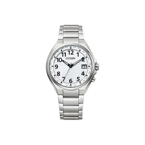 CITIZEN Attesa Collection Светильник Кварцевый механизм Титан Ремешок Часы Мужские Белый циферблат CB1120 50B