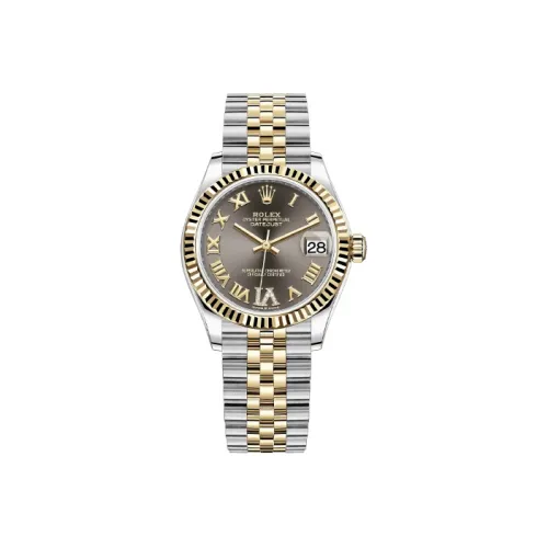 ROLEX Log Series Автоматический Механический Механизм Женские Часы 31 мм Серый Циферблат Корпус из Нержавеющей Стали Стальной Ремешок