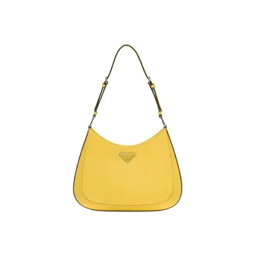 PRADA Cleo Кожа Сумка через плечо Женская Желтая