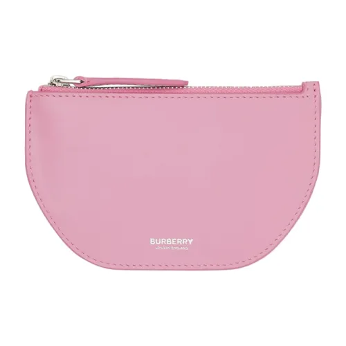 Burberry OLYMPIA Коровья кожа Клатч Кошелек Кошелек для хранения Кошелек для монет Женские Вишневый цветок Розовый