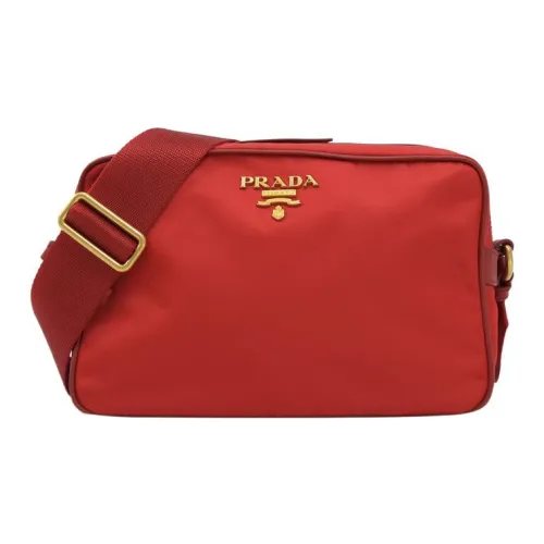 PRADA Нейлоновая Сумка через плечо для рук Женская Красная