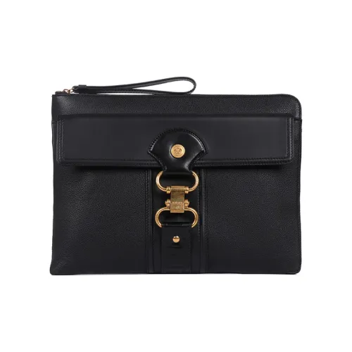 VERSACE Кожа Клатч Большой Унисекс Черный