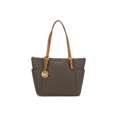 MICHAEL KORS ПВХ с коровьей кожей плечевой ремень одно плечо сумка женский коричневый