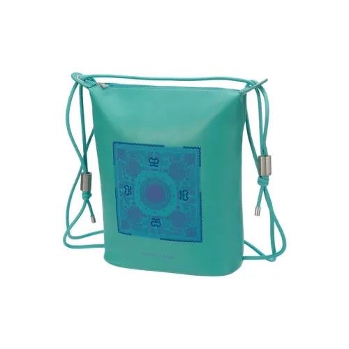 Рюкзак LINING PU (полиуретан) стандартный унисекс бирюзовый волна зеленый