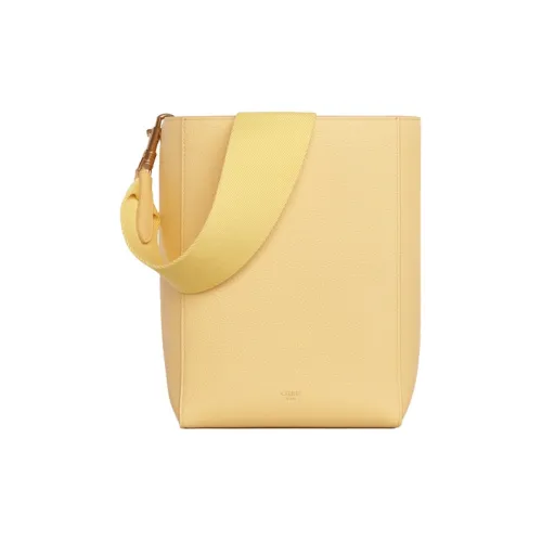 CELINE Sangle Коровья кожа Ведрообразная сумка Сумка через плечо Маленькая Женская Конфетно-розовая Цветочный Розовый