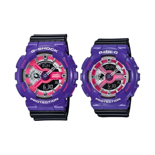 CASIO г Shock Baby g Коллекция Кварцевый механизм Смола Ремешок Часы Унисекс Розовый Циферблат часов GA 110NC 6A+BA 110NC 6A