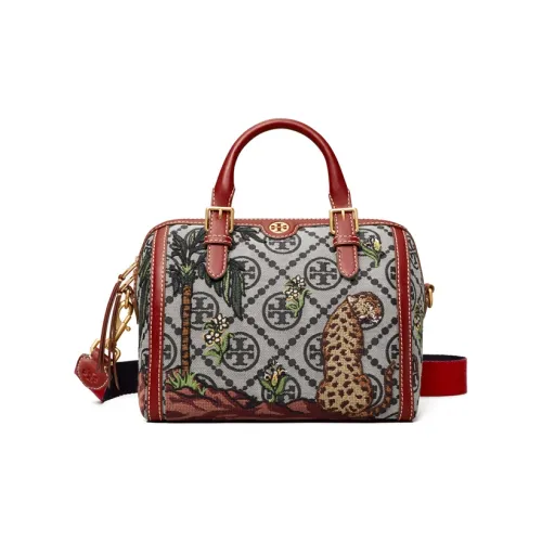 Tory Burch T Monogram Кожа Ведрообразная Сумка Женская Красная