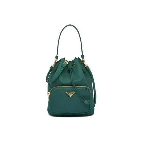 PRADA Кожа Сумка-ведро Сумка на плечо Сумка Женская Oleander Зеленая
