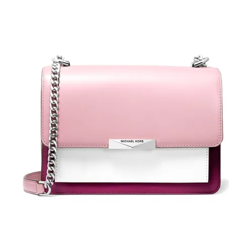 MICHAEL KORS Нефритовая кожа сумка через плечо женская розово-фиолетовый цветовой блок