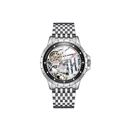 HANBORO Hollow Series Автоматический Механический Механизм Часы Мужские Часы Черепный Циферблат HBR906,2 BB