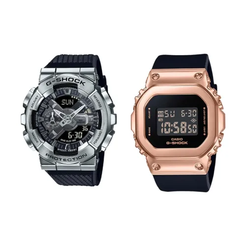 CASIO Pair Table Series Кварцевые Механические Часы Унисекс Черный Циферблат GM 110 1A+GM S5600PG 1ER