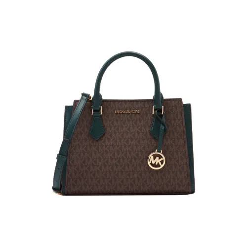 MICHAEL KORS MICHAEL KORS Handbag Collection Hope Холст с кожей Сумка Средний Женский Коричневый Зеленый
