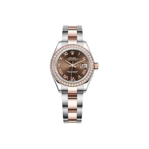 ROLEX Автоматический Механический Movement Женские Women's Apparel Log Series Часы 28 мм Серебряные