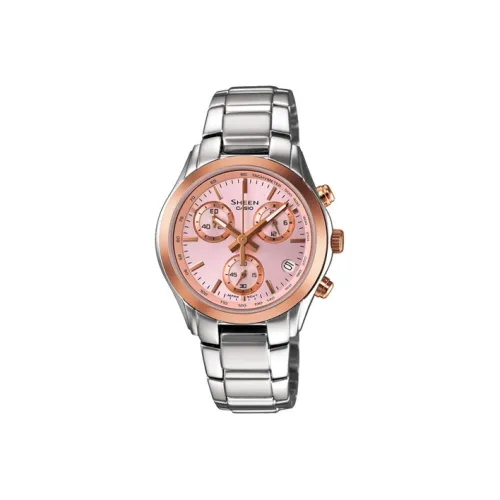 CASIO SHEEN Collection Кварцевый механизм нержавеющая сталь ремешок женские часы розовый циферблат модель SHN 5000SG 4A