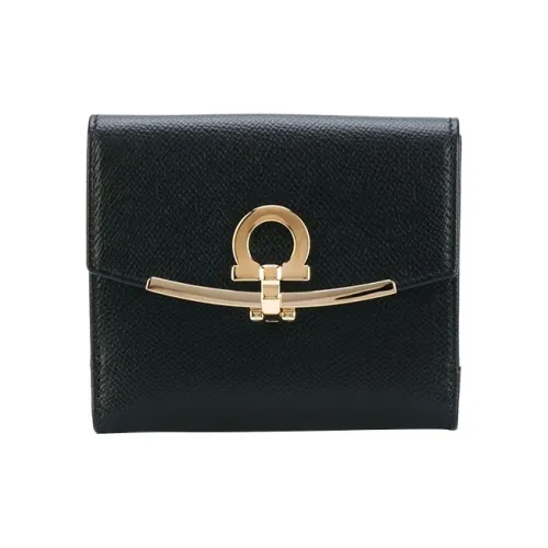 Ferragamo Кошелек из коровьей кожи женский черный