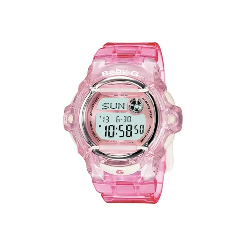 CASIO Baby Кварцевый механизм Смольный ремешок Часы Женские Розовый циферблат