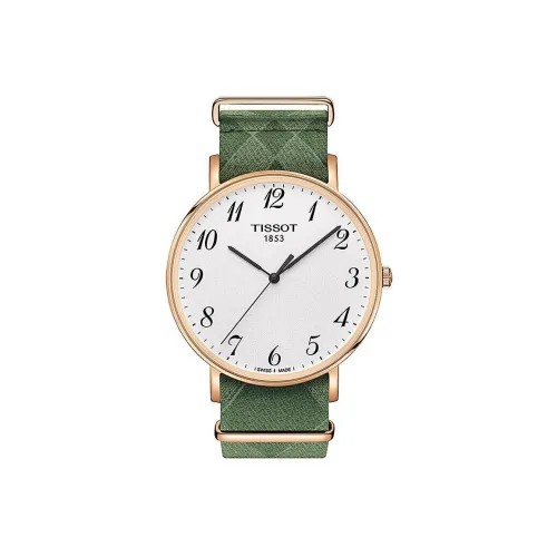 TISSOT Charm Time Series Кварцевый механизм Мужские часы Часы 42 мм Белый циферблат Корпус из нержавеющей стали Ремешок из нейлона