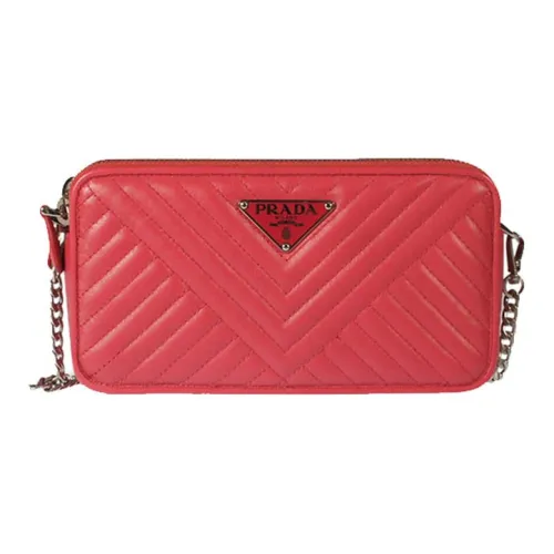 PRADA Сумка через плечо из кожи женская красная