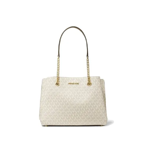 MICHAEL KORS Teagen Холст Сумка через плечо Женская Ванильный Белый и Коричневый