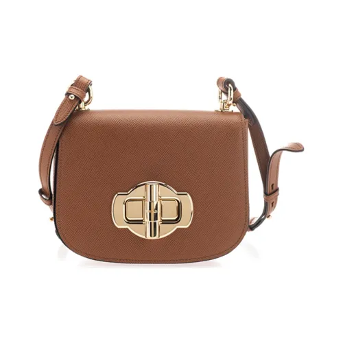 PRADA Сумка через плечо из кожи стандартная женская коричневая