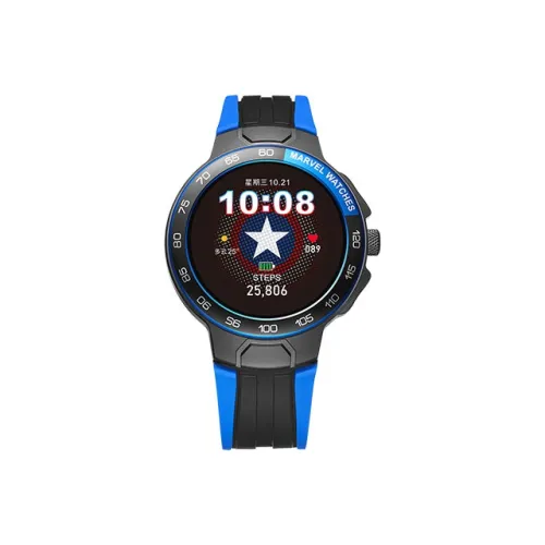 MARVEL Electronic Механизм Силиконовый ремешок Часы Унисекс Черный циферблат MV 81100L