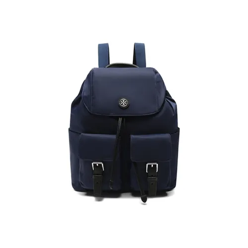 Tory Burch Nylon Backpack Medium Women's Navy Blue