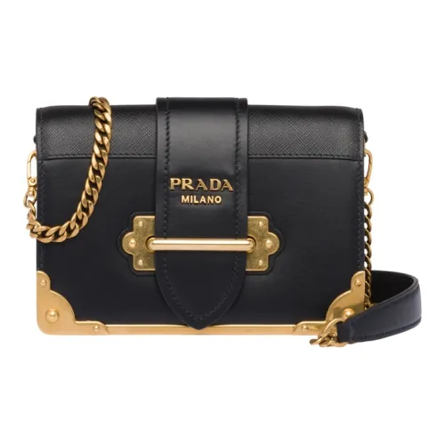 PRADA Сумка через плечо из коровьей кожи женская черная