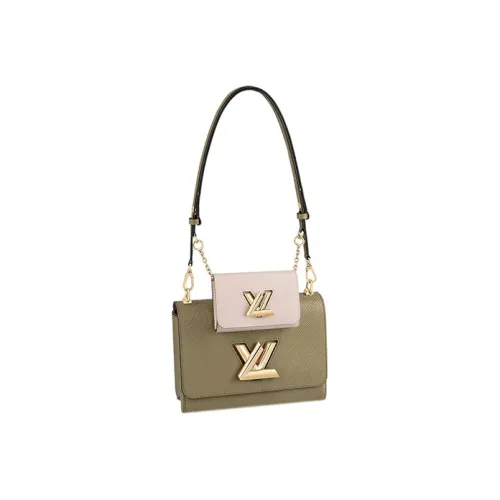 LOUIS VUITTON Twist Корова Кожа 2 в 1 Комбинация Сумка Сумка через плечо Сумка на плечо Женская Рыжевато-коричневый