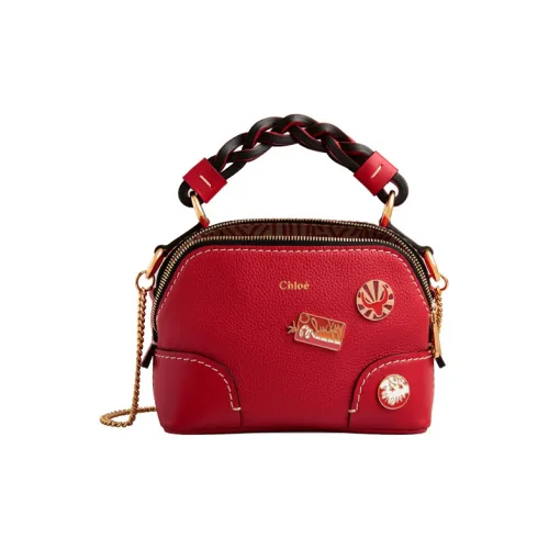 Chloe Chloé сумки с рельефной текстурой телячья кожа одно плечо мини женский красный