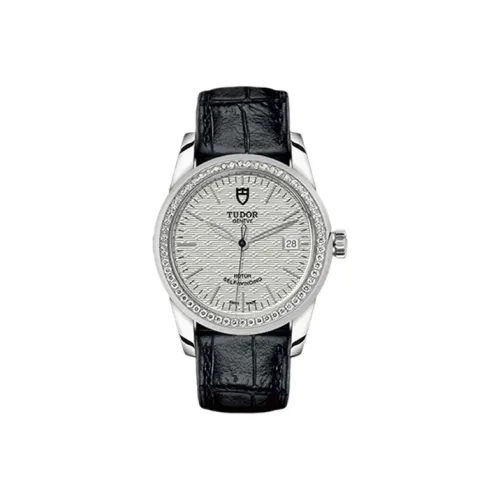 TUDOR Jun Jue Series Автоматический Механический Механизм Женские Часы 36 мм Серебристый Циферблат Стальной Корпус Часов Кожаный Ремешок