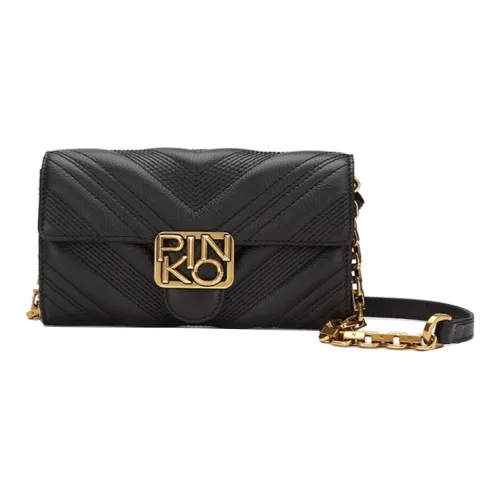 PINKO Коровья кожа Сумка через плечо Женская Черное Золото