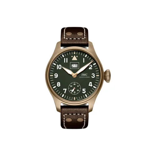 IWC Механизм с ручным заводом Мужские часы Pilot Collection 46,2мм*15,2мм Зеленые