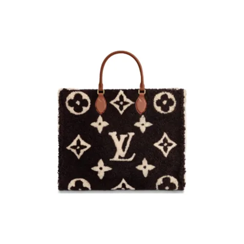 LOUIS VUITTON Шерсть Тоут Сумка Сумка для покупок Сумка Обычная Женская Каштановая