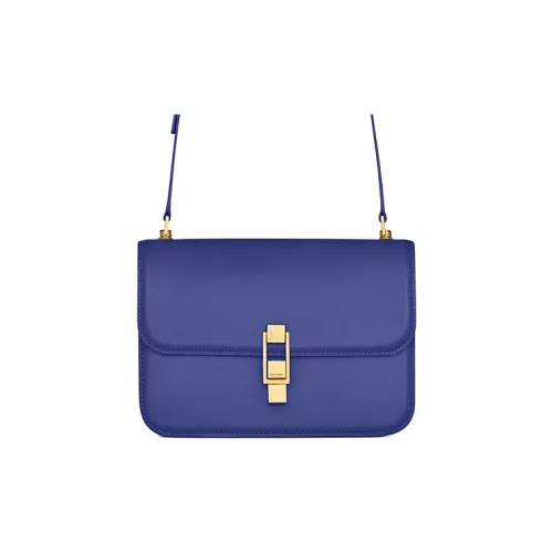 SAINT LAURENT Le Carre Кожаная Сумка через плечо Сумка на плечо Женская Сапфирово-синий