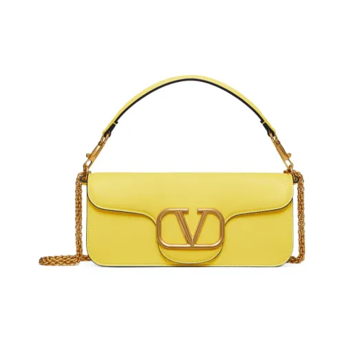 Valentino Locò Телячья кожа Сумка-багет Сумка через плечо Сумка Маленькая Женская Желтая